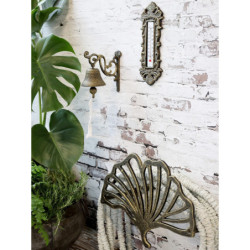 Bronzový antik litinový zvonek s ornamenty Brasso - 7*14*13 cm