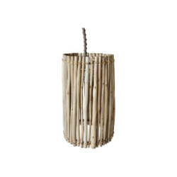 Přírodní závěsné světlo s dřevěným stínidlem Eucalypt - Ø 25*40cm/ E27/ 40W