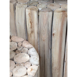 Přírodní kulatý stůl z dřevěných špalíků Eucalypt - Ø 30*30cm