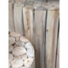 Přírodní kulatý stůl z dřevěných špalíků Eucalypt - Ø 30*30cm
