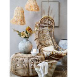 Přírodní závěsné světlo s lýkovým stínidlem Raffia - Ø 28*32cm/ E27/ 40W