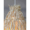 Přírodní závěsné světlo s lýkovým stínidlem Raffia - Ø 30*26 cm/ E27/ 40W