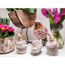Skleněná dekorační váza s kovovým zdobením Hyacinth -  Ø 9*15cm