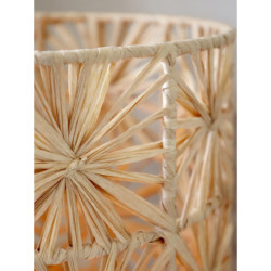 Přírodní stojací lampa s lýkovým stínidlem Raffia - Ø 28*127 cm/ E27