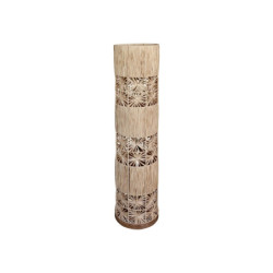 Přírodní stojací lampa s lýkovým stínidlem Raffia - Ø 28*127 cm/ E27
