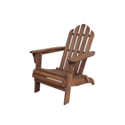 Hnědé dřevěné zahradní křeslo Adirondack - 73*87*97 cm