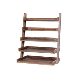Hnědá antik dřevěná 5-patrová polička Grimaud Unit - 60*36*74 cm