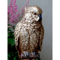 Bronzová dekorace papoušek na podstavci Parroté  - 12*12*37 cm
