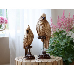 Bronzová dekorace papoušek na podstavci Parroté  - 12*12*37 cm