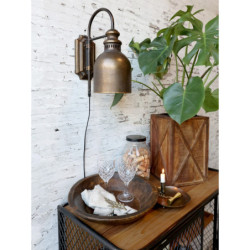 3ks hnědý antik dřevěný box / obal na květináč Grimaud Unit - 37*37*40/ 30*30*39/ 24*24*37 cm