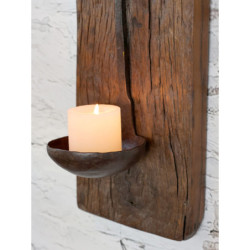 Dřevěný nástěnný svícen Grimaud Unit - 15*2*46 cm