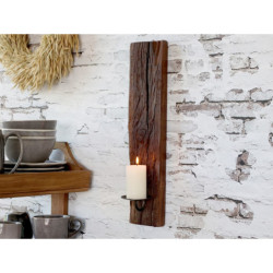 Dřevěný nástěnný svícen Grimaud Unit - 12*10*43 cm