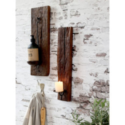 Dřevěný nástěnný svícen Grimaud Unit - 12*10*43 cm