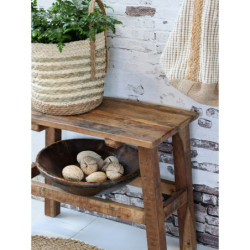 Hnědá dekorační dřevěná lavice Grimaud Unit - 60*30*50 cm