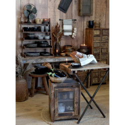 Hnědý odkládací dřevěný stůl Grimaud School Table - 61*45*70 cm