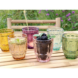 Sada 6ks barevných skleniček Saint-Émilion zúžené - Ø8*10cm / 330ml