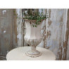 Krémový vintage obal na květináč/ váza ve tvaru číše Frenchie - Ø 34*54cm