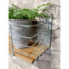 2ks opálová antik kovová nástěnná polička Old Shelf - 55*19*20/ 50*16*20 cm