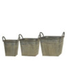 Set 3ks plechový zinkový antik obal na květináč Pintio - 21*21*17 cm