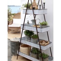 Set 3ks plechový zinkový antik obal na květináč Pintio - 21*21*17 cm