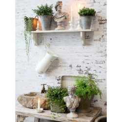 Set 3ks plechový zinkový antik obal na květináč Pintio - 21*21*17 cm