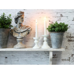 Set 3ks plechový zinkový antik obal na květináč Pintio - 21*21*17 cm