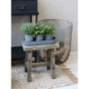 Set 3ks plechový obal na květináč s táckem Palli - Ø 10*12/ 36*12*5,5 cm