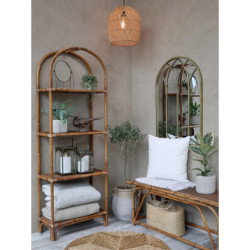 Bronzové antik kovové nástěnné zrcadlo Archia - 60*3*90 cm