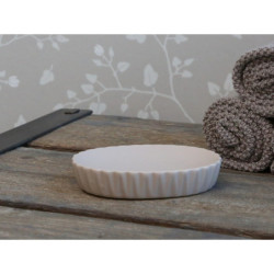 Latté porcelánová miska na mýdlo Diamond - 13*9*2.5 cm