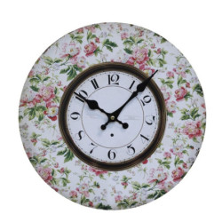 Nástěnné hodiny s květinami Flowers de Provence – 34*3cm/ 1*AA