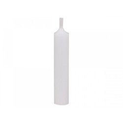 Bílá úzká krátká svíčka Short dinner white - Ø 2 *11cm / 4.5h