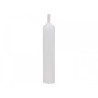 Bílá úzká krátká svíčka Short dinner white - Ø 2 *11cm / 4.5h