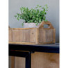 2ks hnědý antik dřevěný box / podnos s uchy Unit - 48*28*18/ 43*23*15 cm