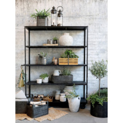 Hnědý antik dřevěný box s rukojetí Apple Crate - 40*25*20 cm