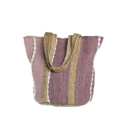 Malinová plážová jutová taška Beach Bag - 40*30*60 cm