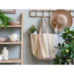 Béžovo-hnědá plážová jutová taška Beach Bag - 40*30*60 cm