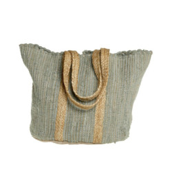 Zelená plážová jutová taška Beach Bag - 40*30*60 cm
