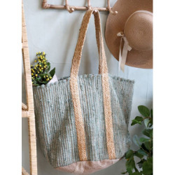 Zelená plážová jutová taška Beach Bag - 40*30*60 cm