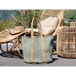 Zelená plážová jutová taška Beach Bag - 40*30*60 cm