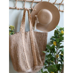 Přírodní hnědá plážová jutová taška Beach Bag - 40*30*60 cm