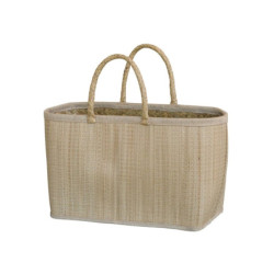 Přírodní hnědá plážová taška z palmových listů Beach Bag - 40*19*27 cm