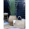 Přírodní hnědá plážová taška z palmových listů Beach Bag - 40*19*27 cm