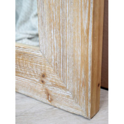 Přírodní antik nástěnné zrcadlo z recyklovaného dřeva Cilla - 60*5*90 cm