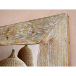 Přírodní antik nástěnné zrcadlo z recyklovaného dřeva Cilla - 60*5*90 cm