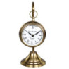 Mosazné antik závěsné stolní hodiny Clock Works  – 11*30 cm / 1*AA