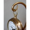Mosazné antik závěsné stolní hodiny Clock Works  – 11*30 cm / 1*AA