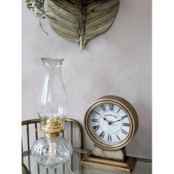 Mosazné antik stolní hodiny Vintage Port – 16*9*21 cm / 1*AA