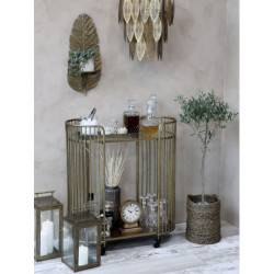 Mosazné antik stolní hodiny Vintage Port – 16*9*21 cm / 1*AA