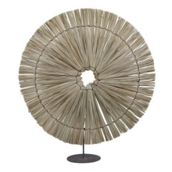 Stolní dekorace z mořské trávy ve tvaru kruhu na noze - 45*11*50 cm