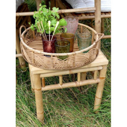 Přírodní bambusový odkládací stolek Bamboo Lyon - 43*38*41 cm